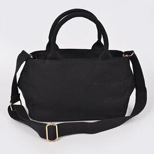 Canvas TOTE/SHOULDER BAG in Back or Teal